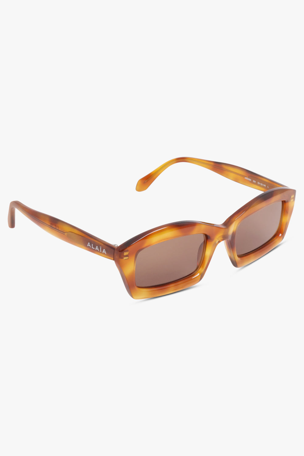 ALAIA Accessories Brown / Havana Brown AA0089S Geometric Sunglasses | Havana Brown