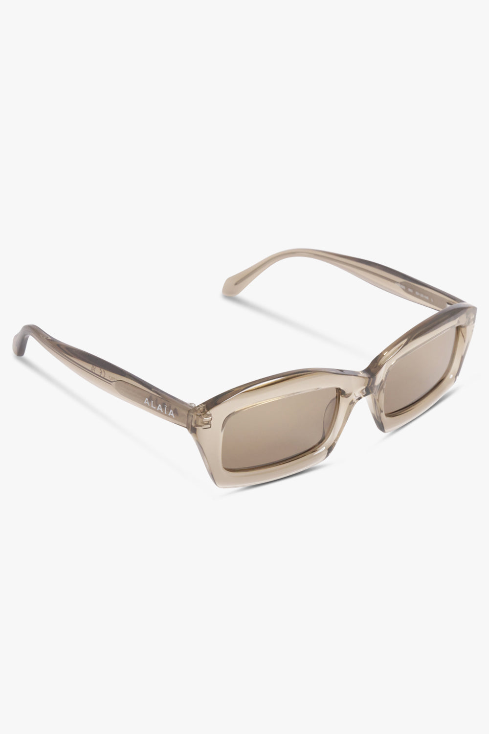 ALAIA Accessories Neutral / Taupe AA0089S Geometric Sunglasses | Taupe