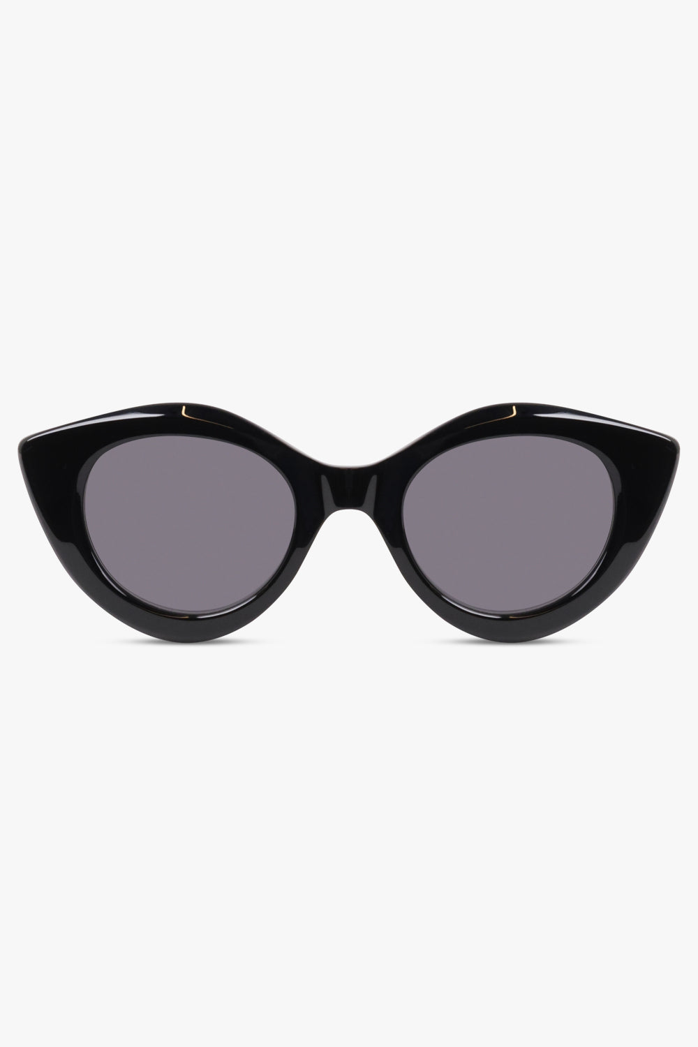 ALAIA Accessories Black / Black AA0091S Round Cat Eye Sunglasses | Black