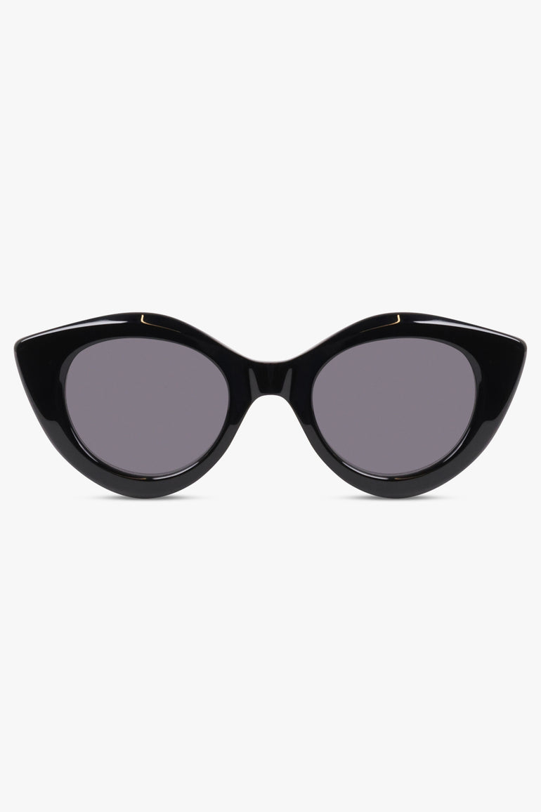 ALAIA Accessories Black / Black AA0091S Round Cat Eye Sunglasses | Black