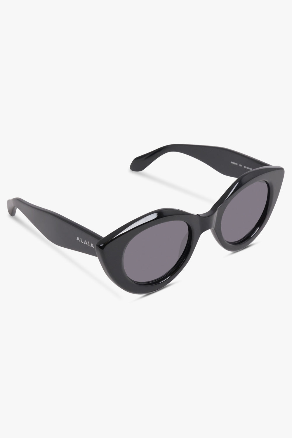 ALAIA Accessories Black / Black AA0091S Round Cat Eye Sunglasses | Black