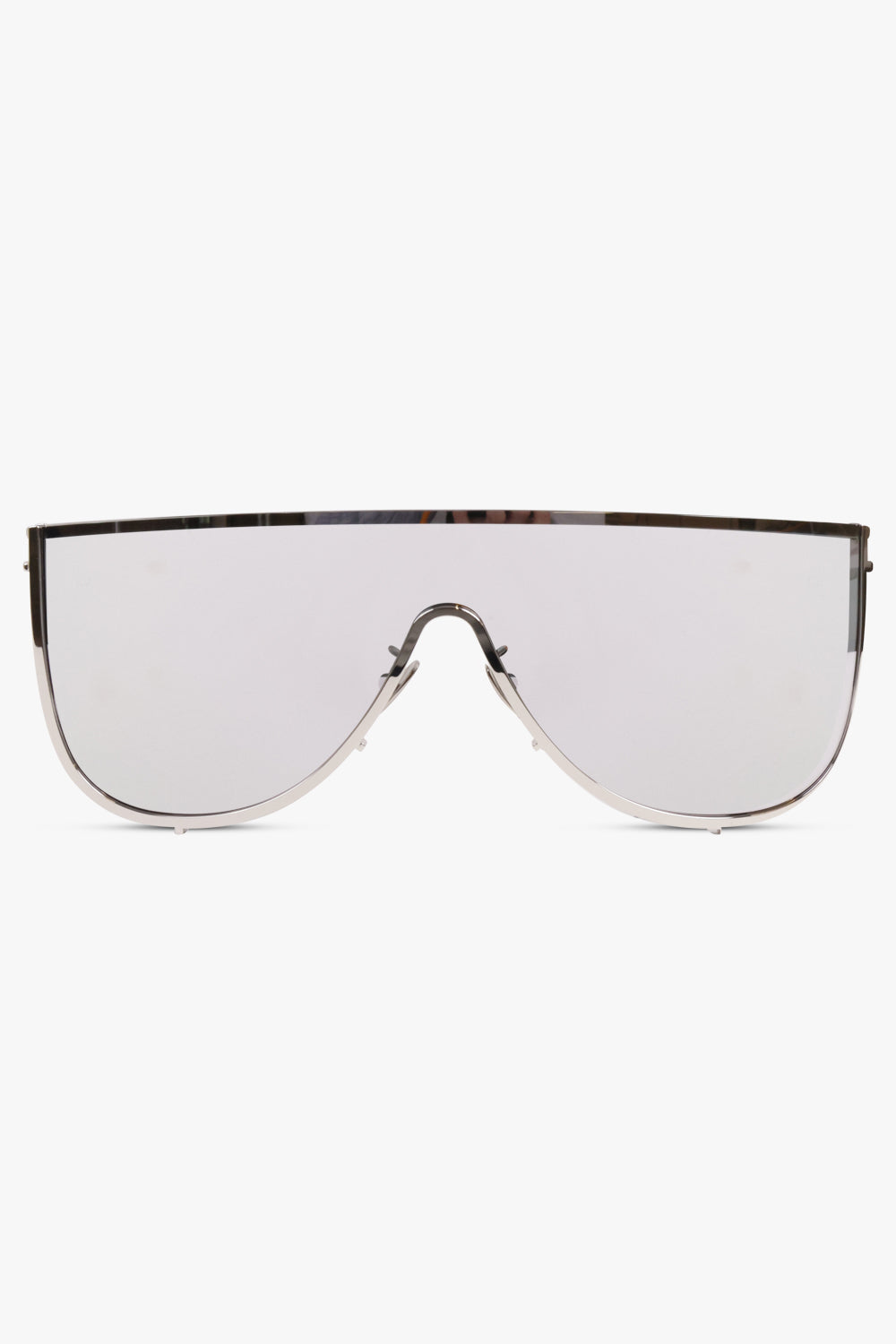 ALAIA SUNGLASSES SILVER / Silver AA0094S Metal Mask Sunglasses | Silver
