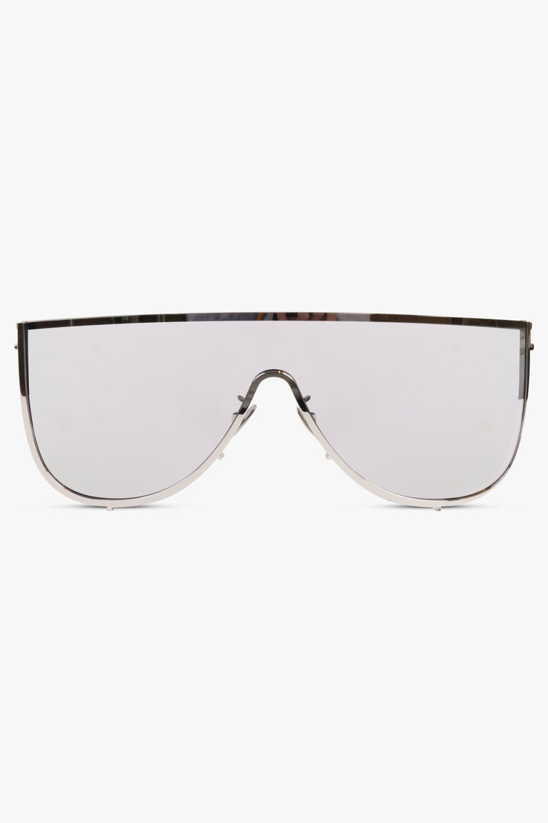 ALAIA SUNGLASSES SILVER / Silver AA0094S Metal Mask Sunglasses | Silver