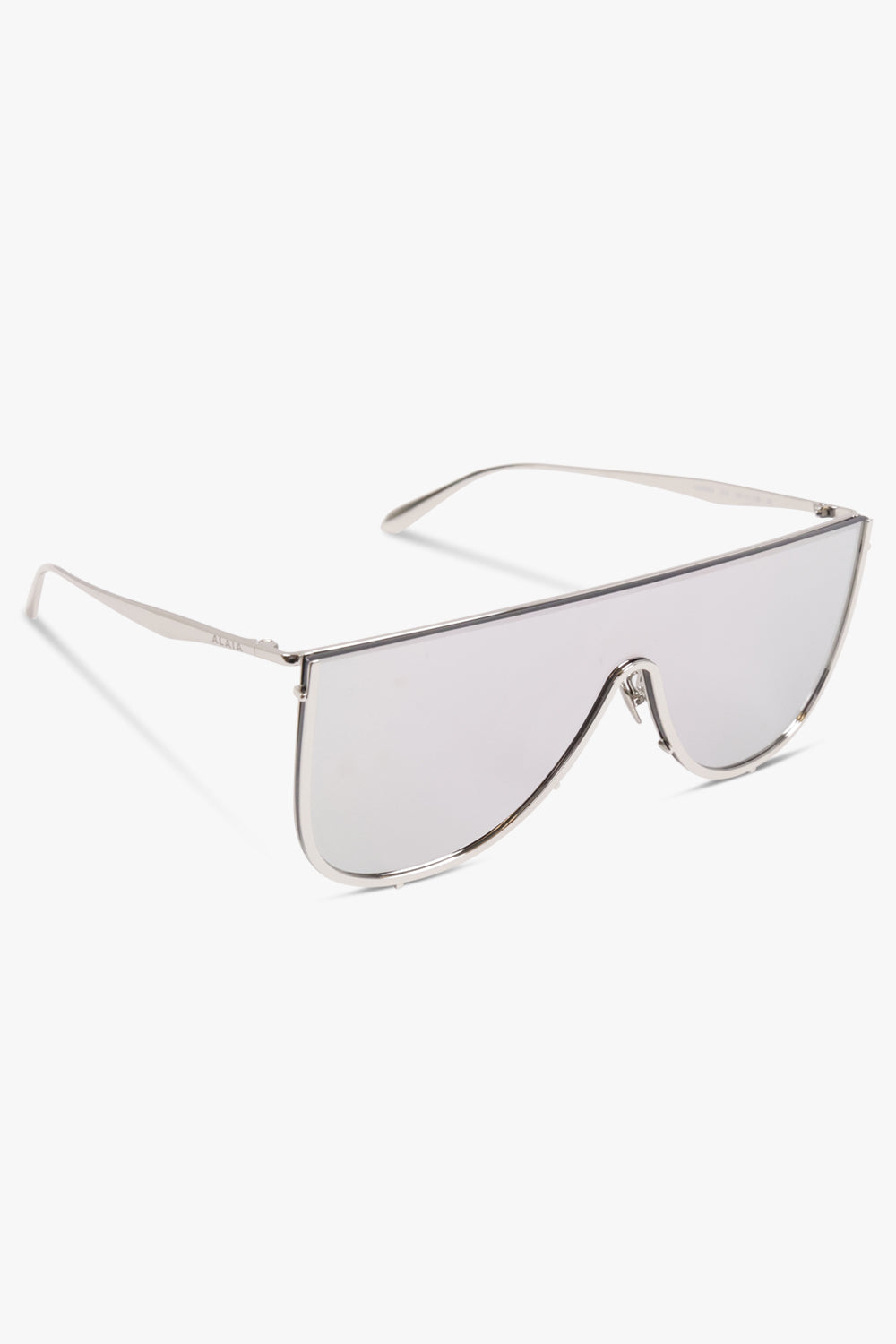 ALAIA SUNGLASSES SILVER / Silver AA0094S Metal Mask Sunglasses | Silver