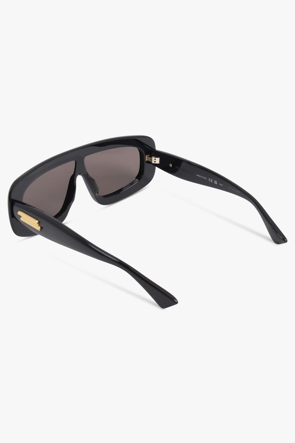 BOTTEGA VENETA Accessories Black / Black BV12181S Chunky Rectangle Sunglasses | Black