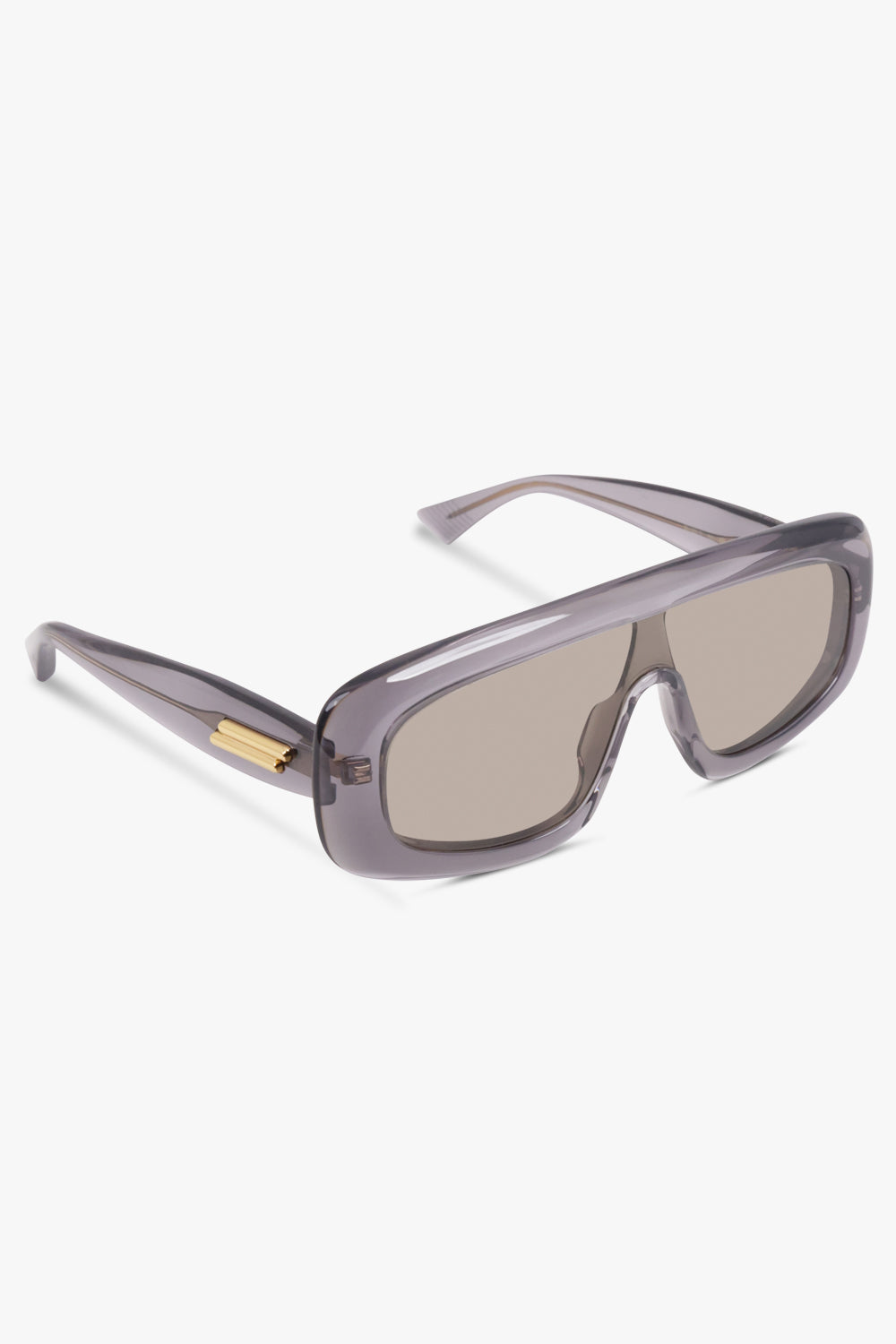 BOTTEGA VENETA Accessories Grey / Grey BV12181S Chunky Rectangle Sunglasses | Grey