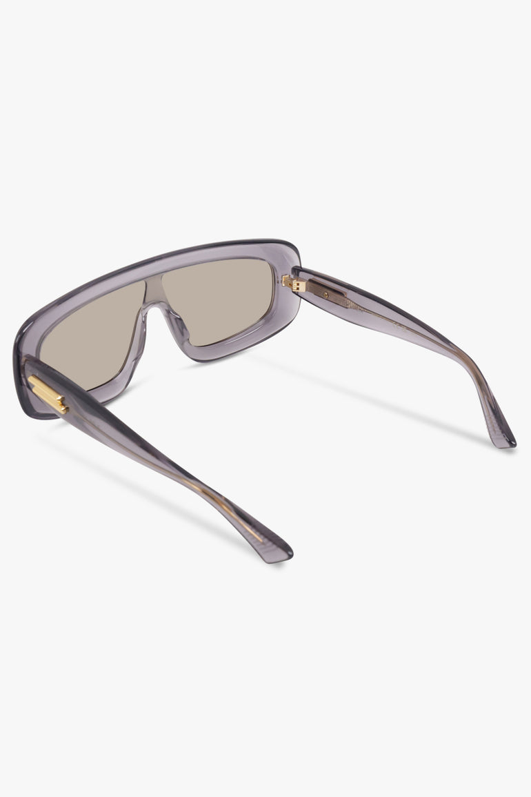 BOTTEGA VENETA Accessories Grey / Grey BV12181S Chunky Rectangle Sunglasses | Grey