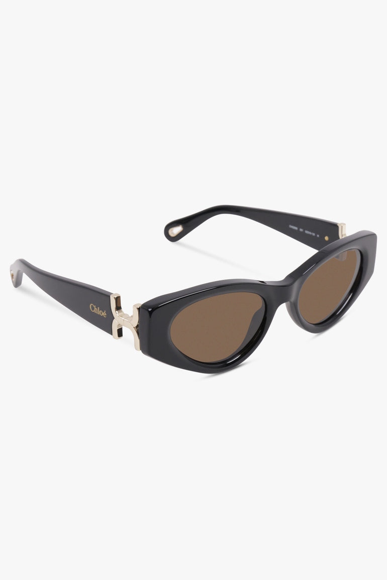 CHLOE Accessories Black / BLACK-BLACK-BROWN CH0259S Cat Eye Sunglasses | Black/Brown