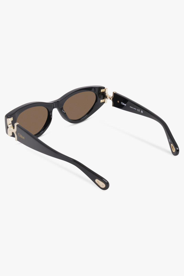CHLOE Accessories Black / BLACK-BLACK-BROWN CH0259S Cat Eye Sunglasses | Black/Brown
