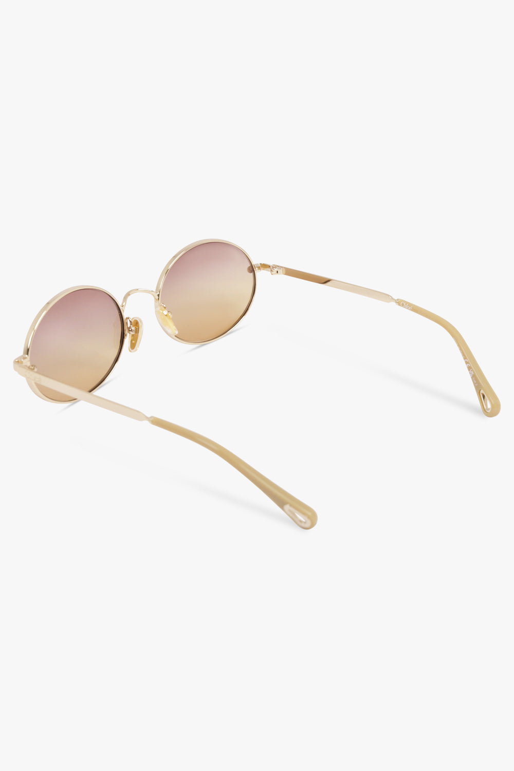 CHLOE Accessories Gold / GOLD-GOLD-BROWN CH0326S Round Sunglasses | Brown/Gold