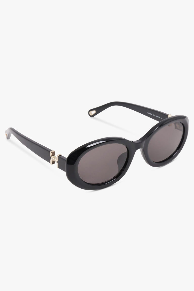 CHLOE Accessories Black / BLACK-BLACK-GREY CH0323SK Oval Sunglasses | Black