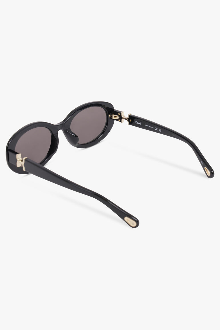CHLOE Accessories Black / BLACK-BLACK-GREY CH0323SK Oval Sunglasses | Black