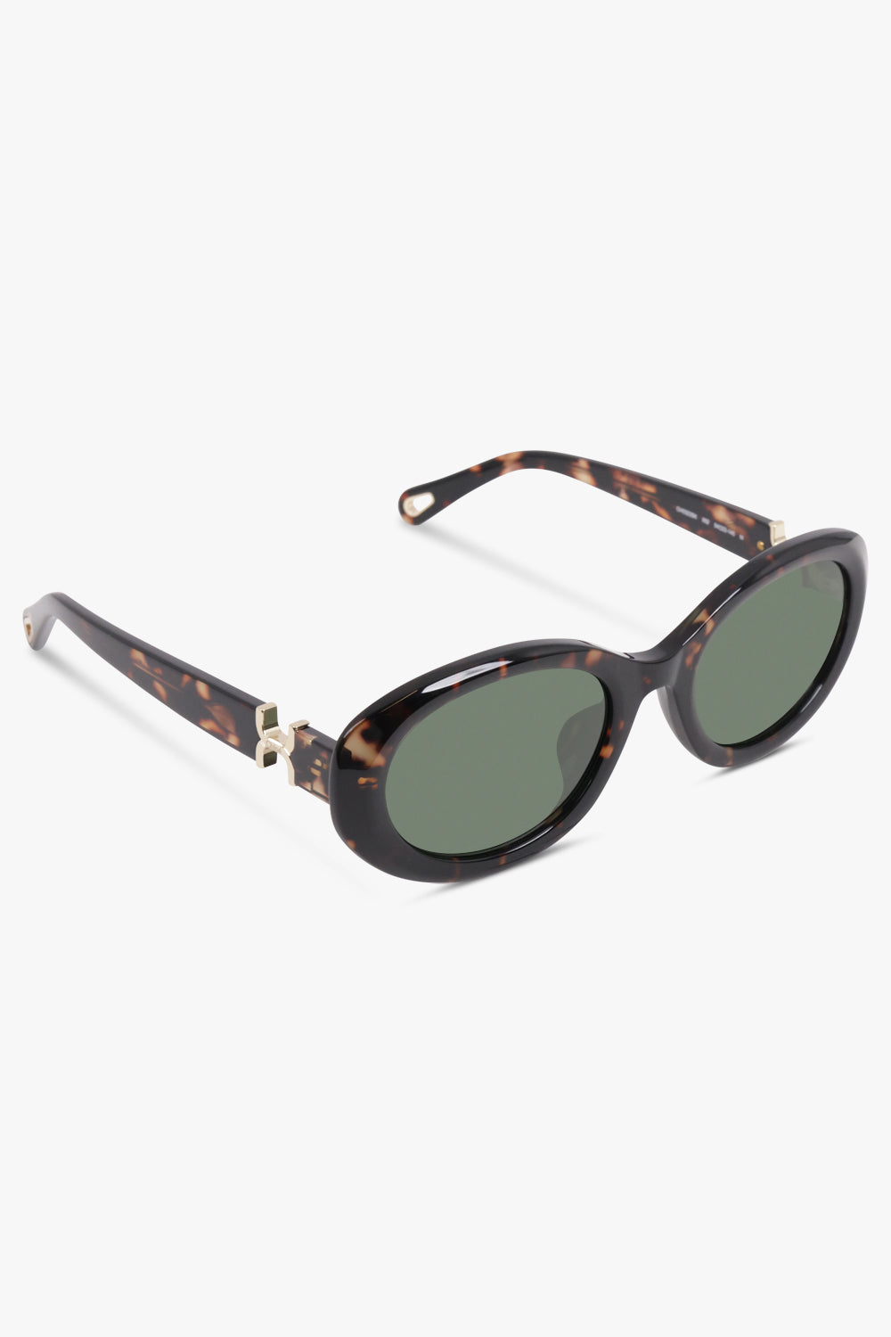 CHLOE Accessories Brown / HAVANA-HAVANA-GREEN CH0323SK Oval Sunglasses | Havana/Green