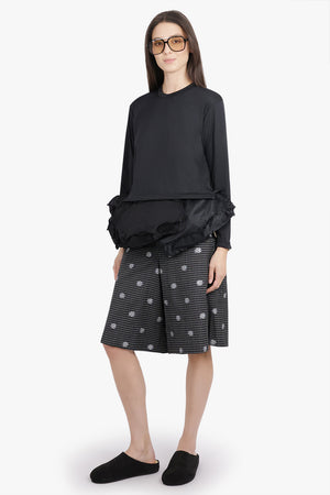 COMME DES GARCONS RTW L/S Top With Asymmetric Hem Panels | Black