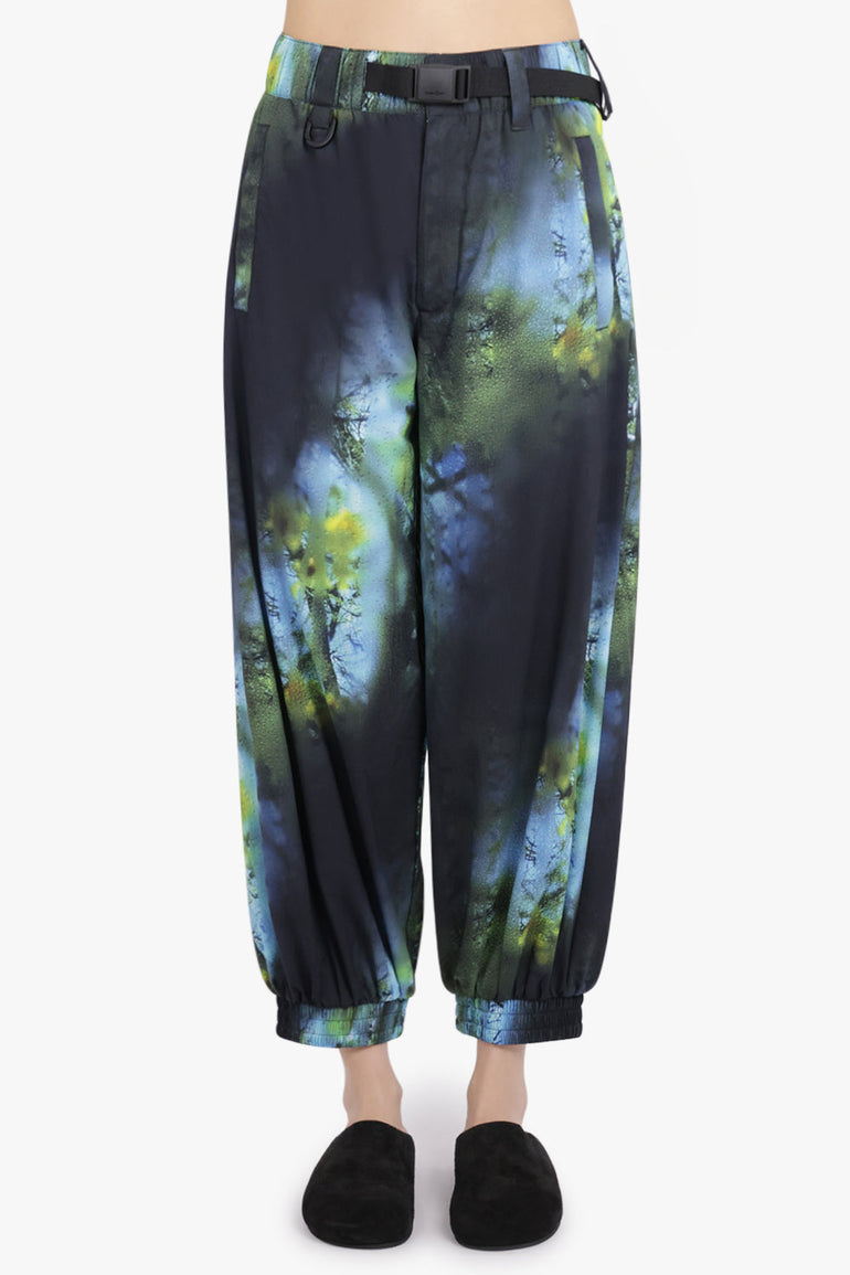 Y-3 RTW Loose Fit Blurred Photo Print Pant | Black/Blue/Green