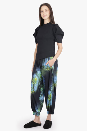 Y-3 RTW Loose Fit Blurred Photo Print Pant | Black/Blue/Green