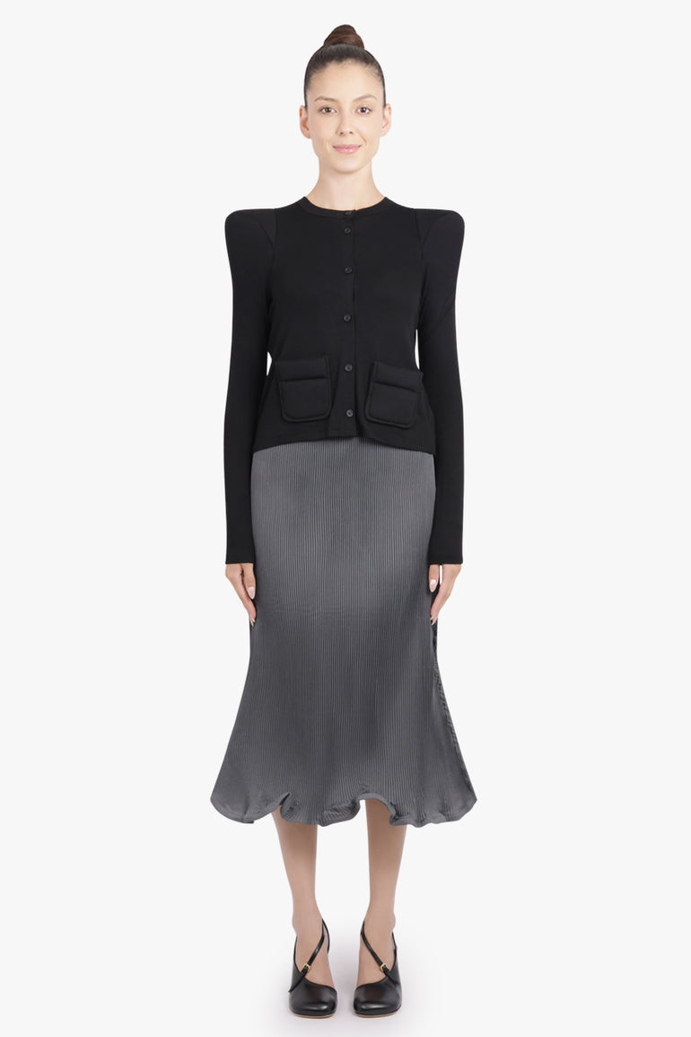 MELITTA BAUMEISTER RTW Foamy Shoulder Cardigan Jacket | Black