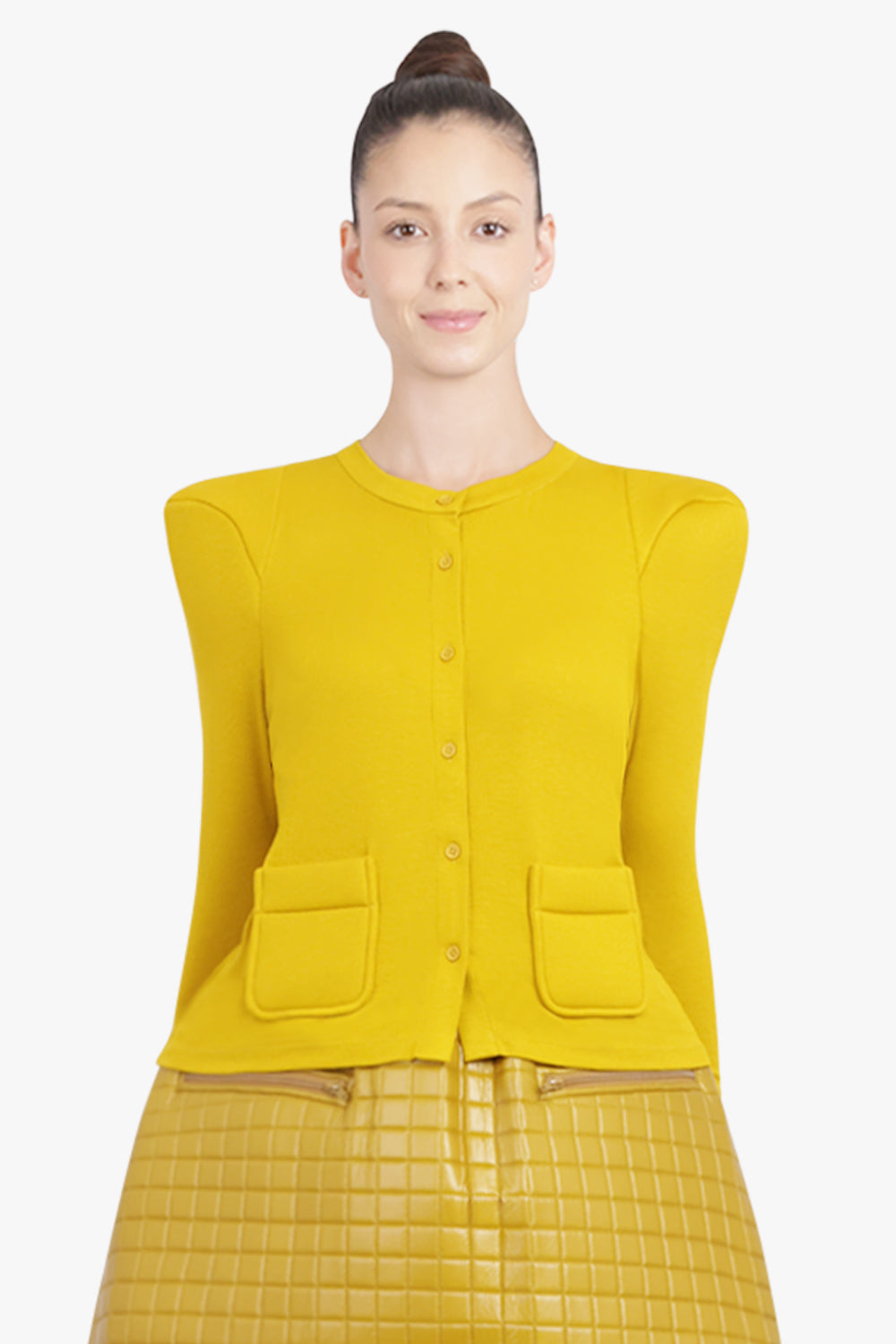 MELITTA BAUMEISTER RTW Foamy Shoulder Cardigan Jacket | Gold