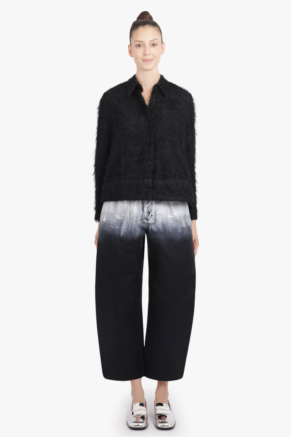 MELITTA BAUMEISTER RTW Hairy L/S Foam Hem Shirt | Black