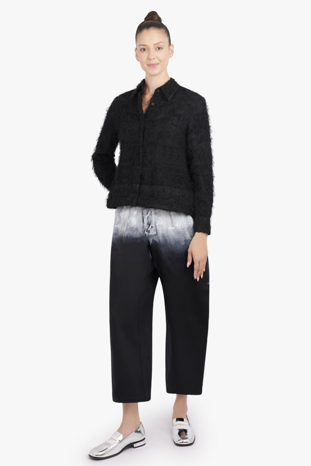 MELITTA BAUMEISTER RTW Hairy L/S Foam Hem Shirt | Black