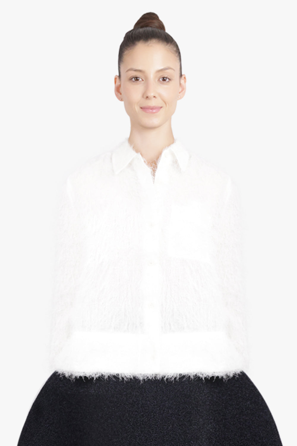 MELITTA BAUMEISTER RTW Hairy L/S Foam Hem Shirt | White