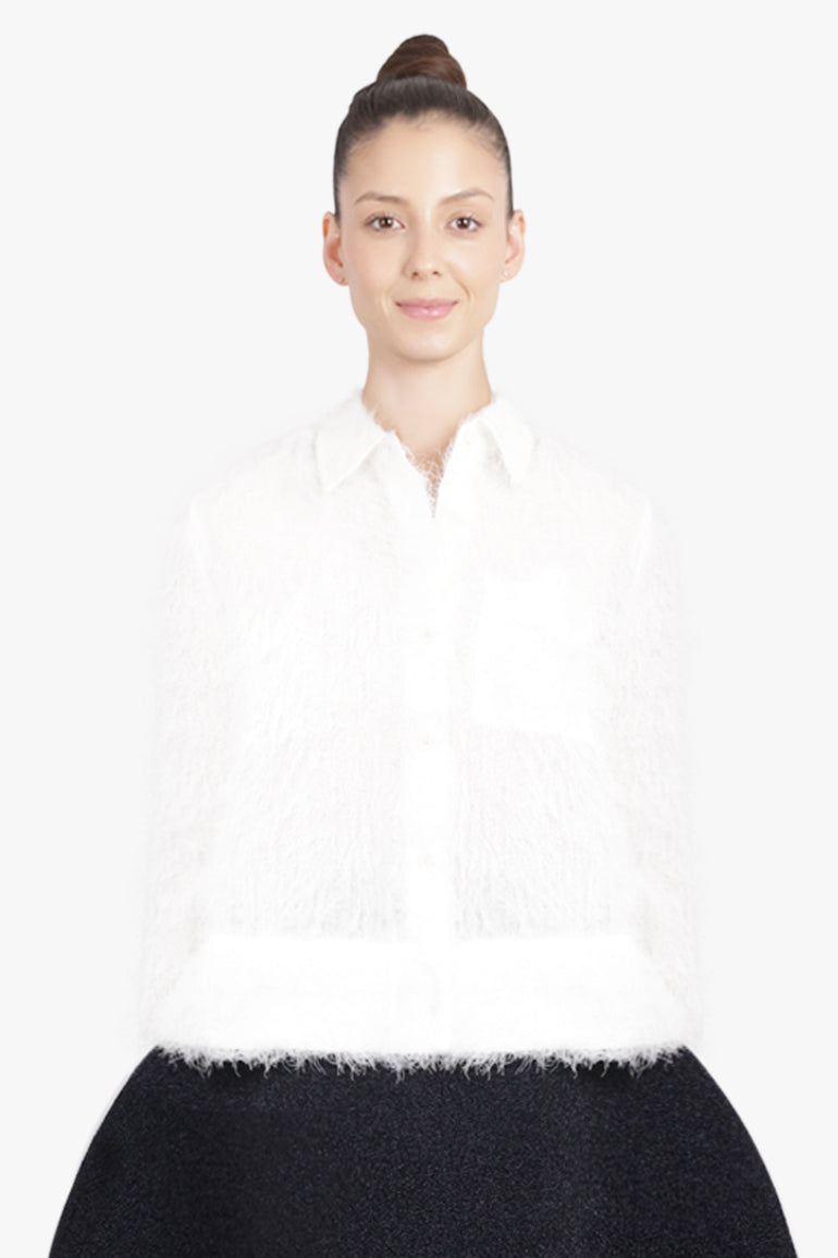 MELITTA BAUMEISTER RTW Hairy L/S Foam Hem Shirt | White