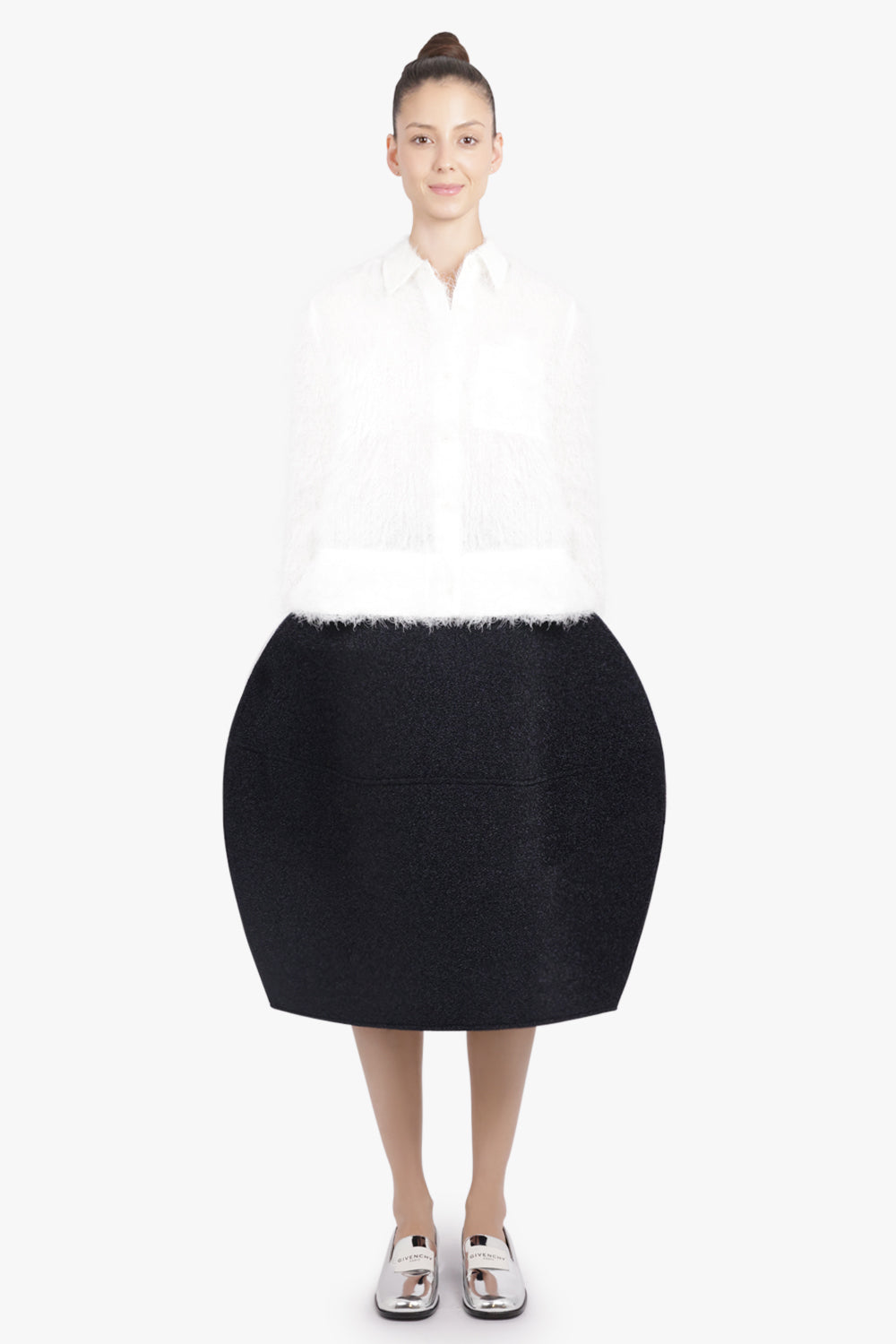 MELITTA BAUMEISTER RTW Hairy L/S Foam Hem Shirt | White