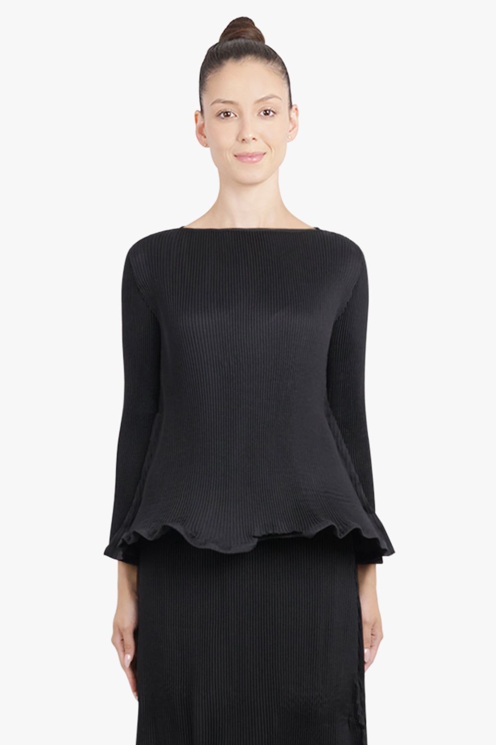 MELITTA BAUMEISTER RTW Zigzag L/S Ripple Top | Black
