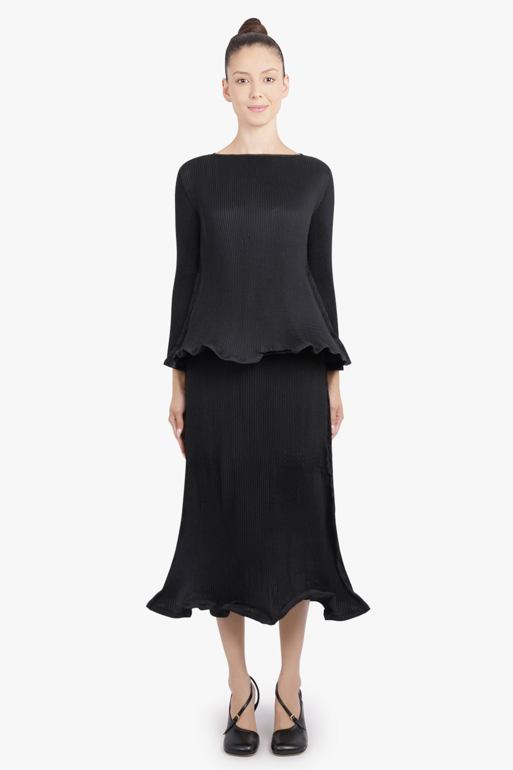 MELITTA BAUMEISTER RTW Zigzag L/S Ripple Top | Black