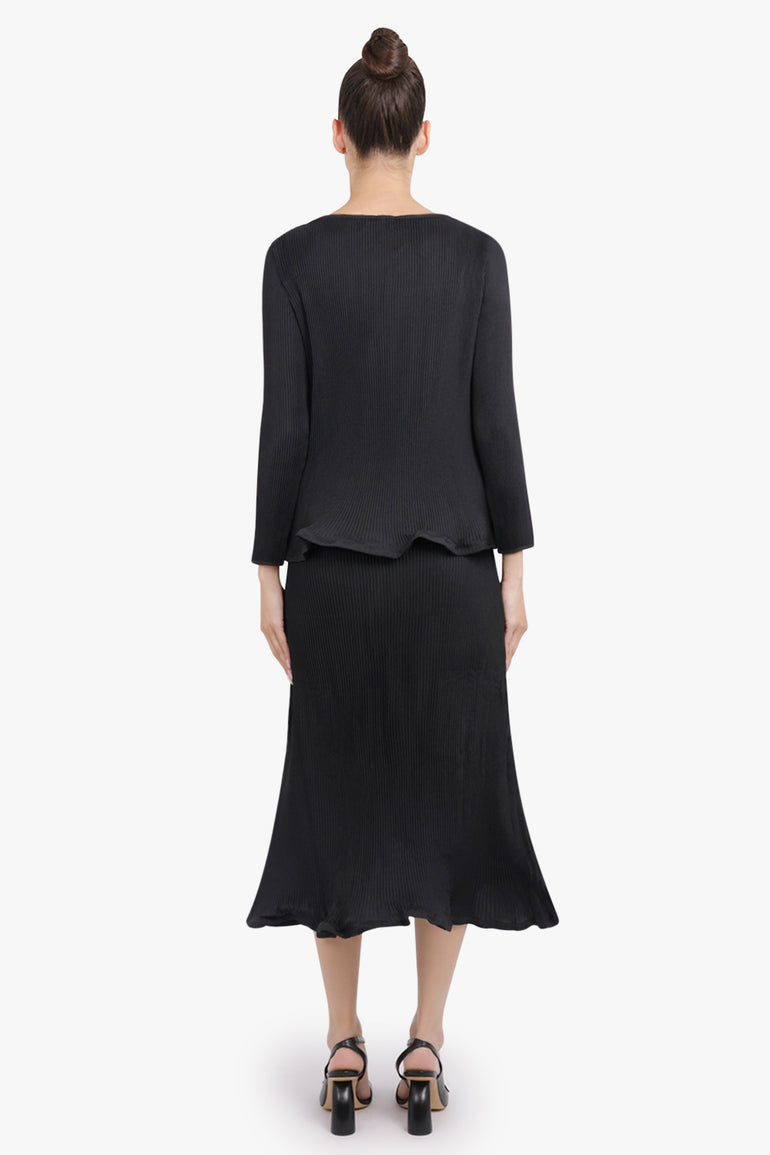 MELITTA BAUMEISTER RTW Zigzag L/S Ripple Top | Black