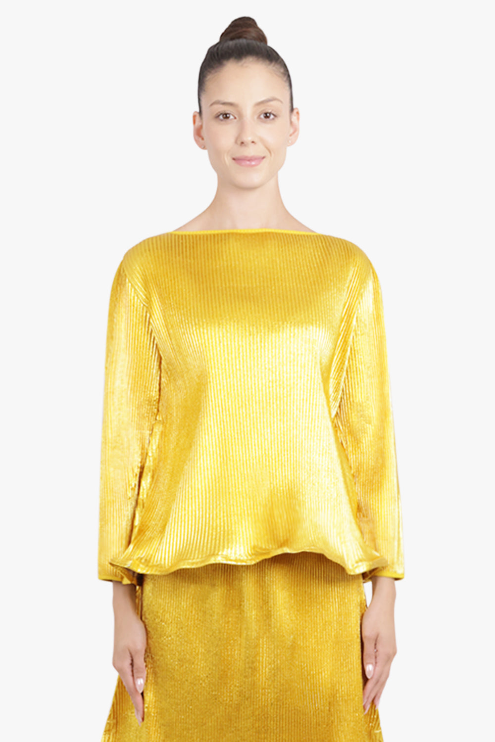 MELITTA BAUMEISTER RTW Zigzag L/S Ripple Top | Gold