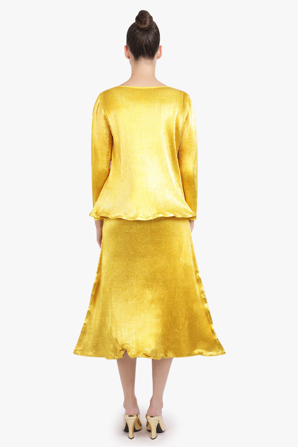 MELITTA BAUMEISTER RTW Zigzag L/S Ripple Top | Gold