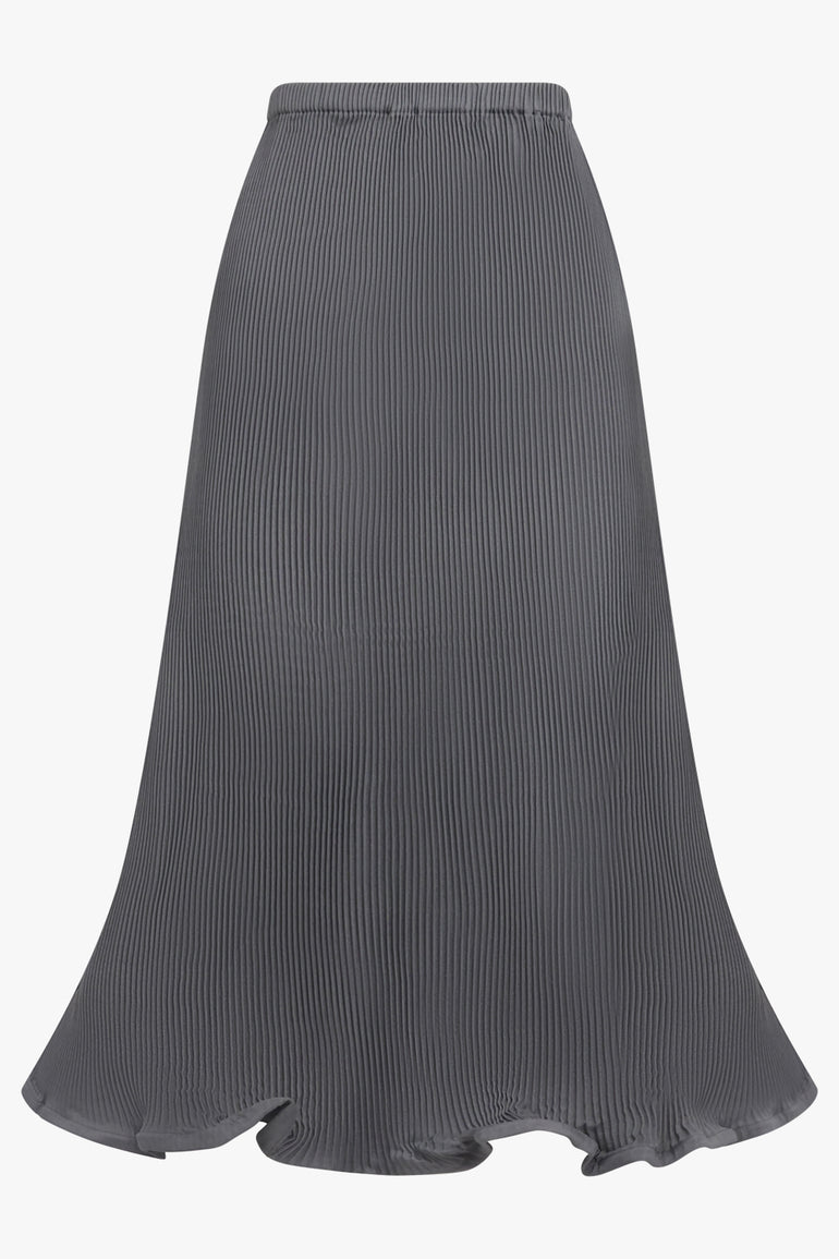 MELITTA BAUMEISTER RTW Zigzag Ripple Midi Skirt | Cold Grey