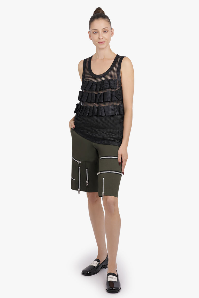 COMME DES GARCONS HOMME PLUS RTW Zip Detail Shorts | Khaki