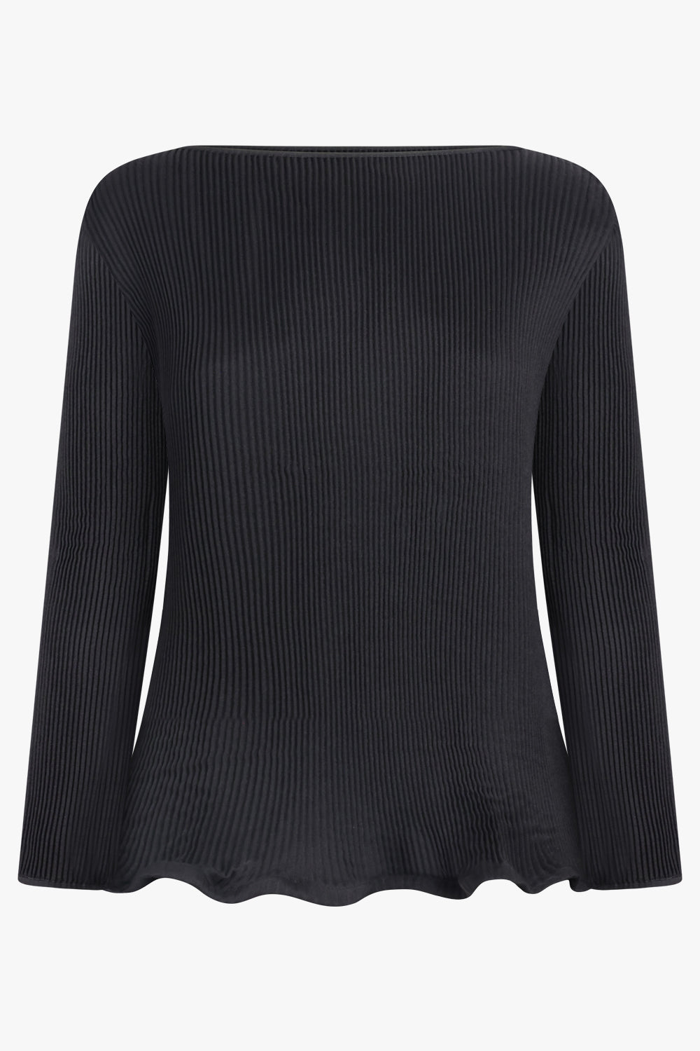 MELITTA BAUMEISTER RTW Zigzag L/S Ripple Top | Black