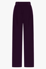 NINA RICCI RTW High Waist Velvet Pant | Purple