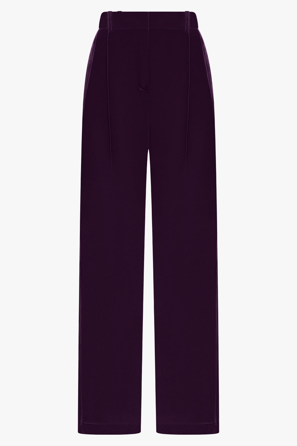 NINA RICCI RTW High Waist Velvet Pant | Purple