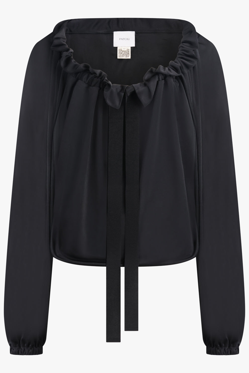 PATOU RTW Iconic Tie Neck Blouse | Black