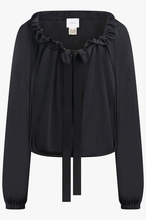 PATOU RTW Iconic Tie Neck Blouse | Black