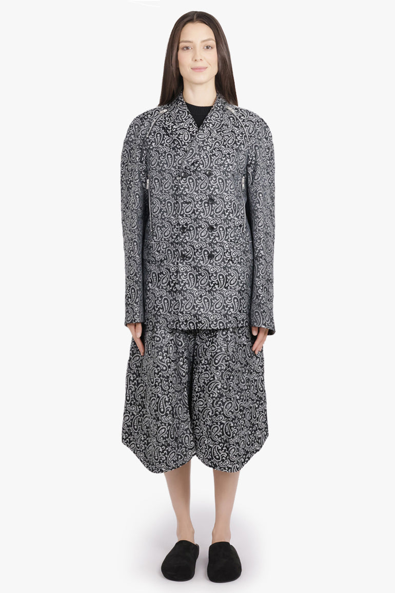 COMME DES GARCONS HOMME PLUS RTW Paisley Print Short | Black/White