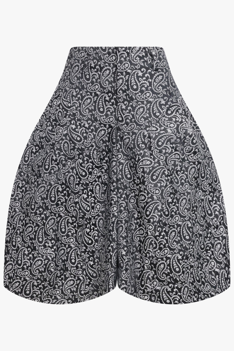 COMME DES GARCONS HOMME PLUS RTW Paisley Print Short | Black/White