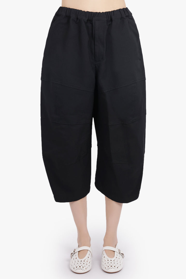 COMME DES GARCONS BLACK RTW Panelled Elastic Waist Crop Leg Pant | Black
