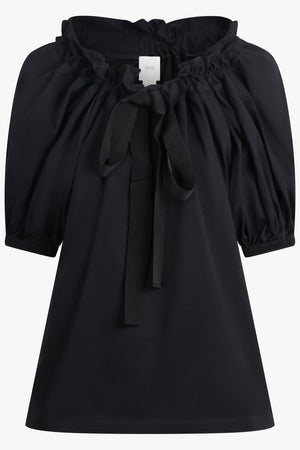 PATOU RTW Iconic S/S Tie Neck Blouse | Black