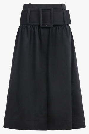 PATOU RTW Volume Midi Skirt With Belt Detail | Black