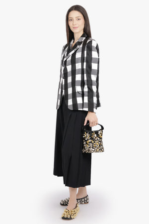 COMME DES GARCONS RTW Pleat Detail Relaxed Fit Crop Pant | Black