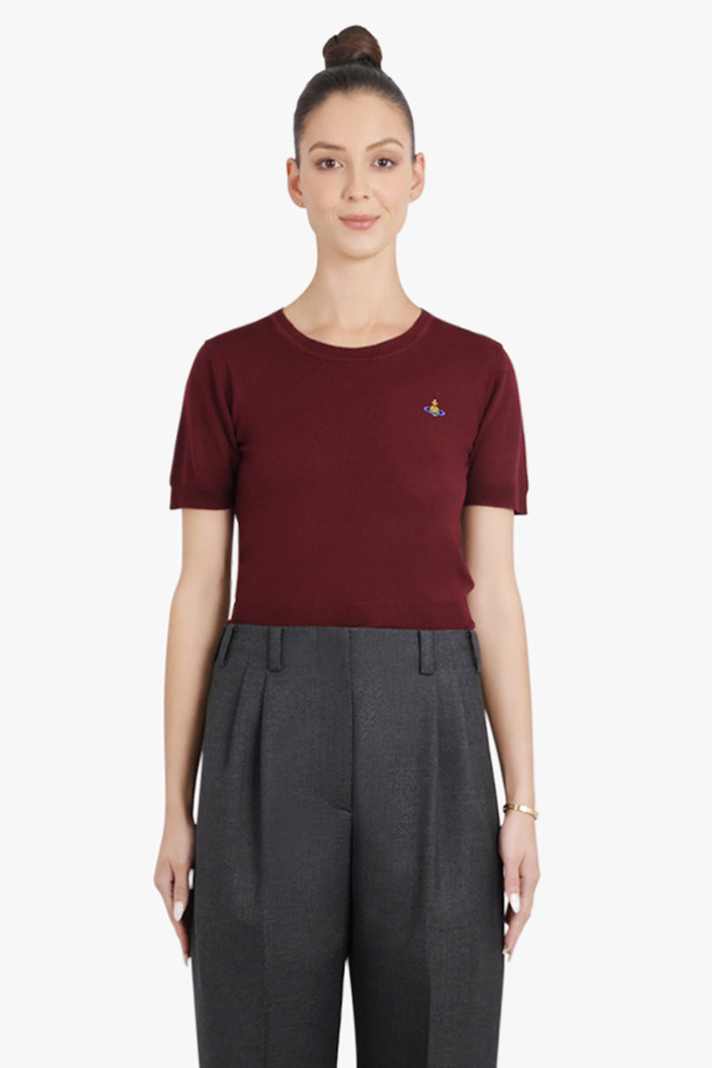 VIVIENNE WESTWOOD RTW Bea S/S Knit Top | Brick Red