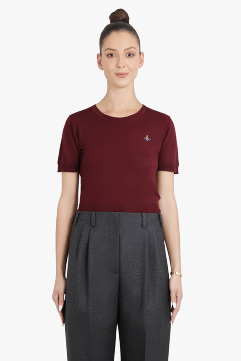 VIVIENNE WESTWOOD RTW Bea S/S Knit Top | Brick Red