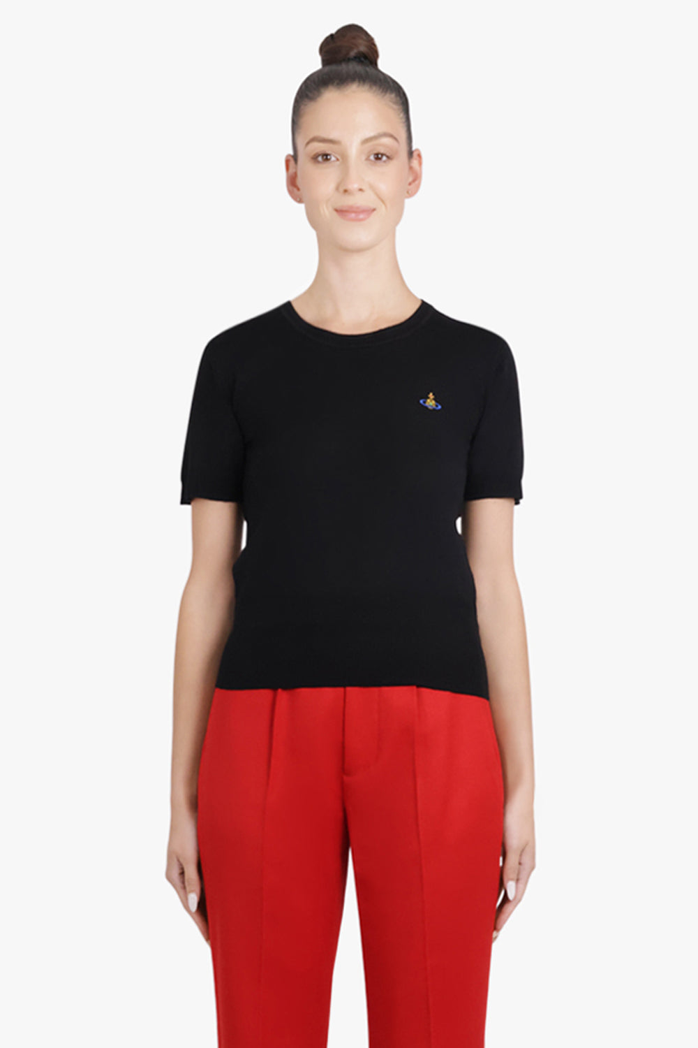 VIVIENNE WESTWOOD RTW Bea S/S Knit Top | Black