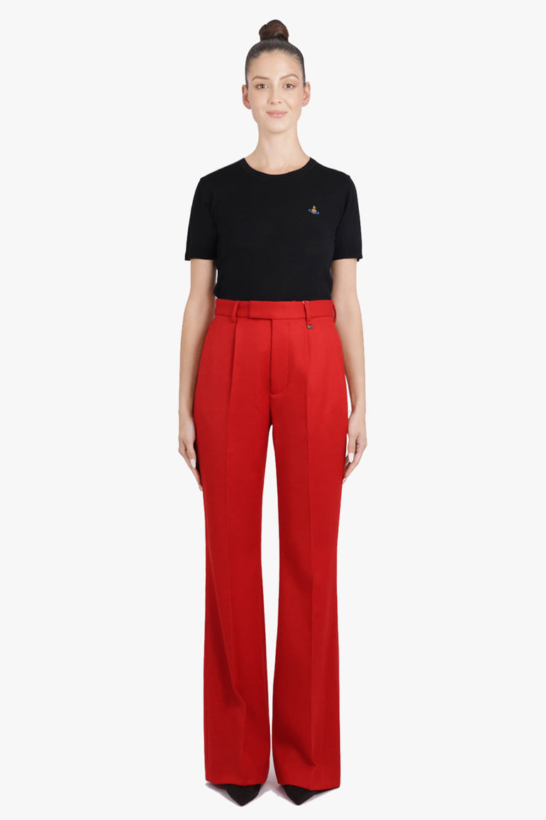VIVIENNE WESTWOOD RTW Ray Wide Leg Tailored Pant | Red