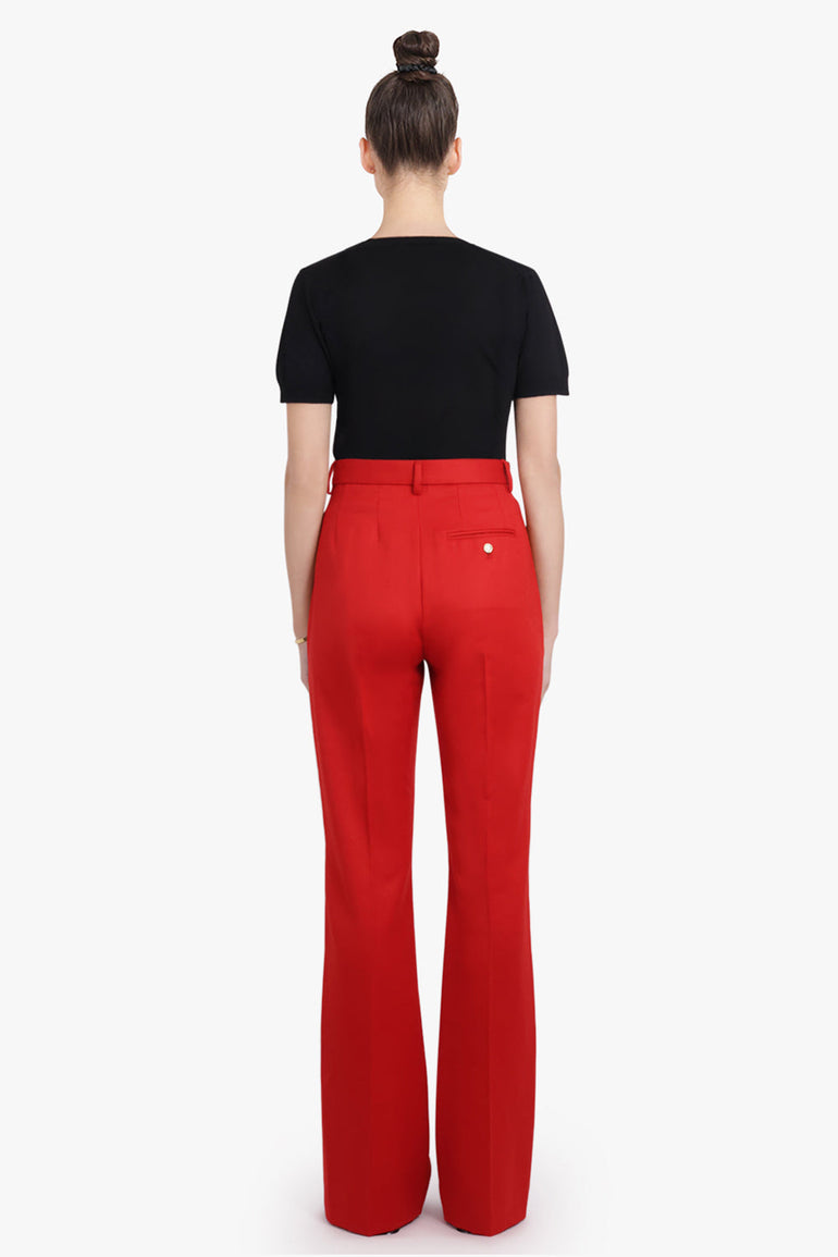 VIVIENNE WESTWOOD RTW Ray Wide Leg Tailored Pant | Red